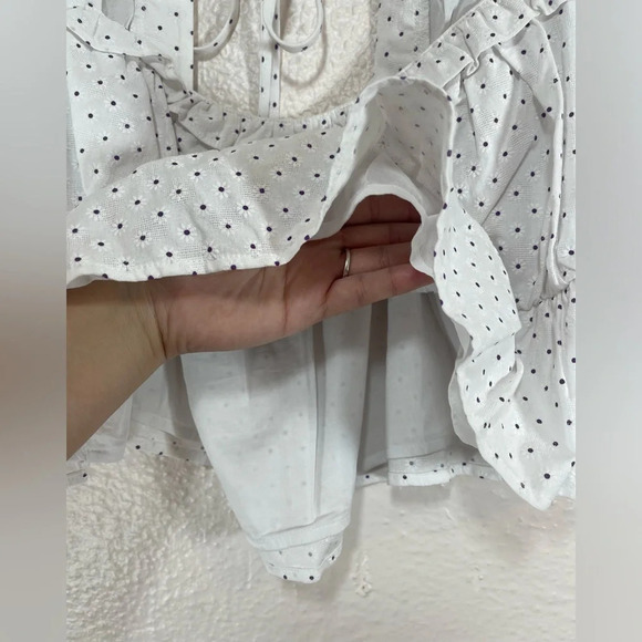 Revolve Majorelle Vivien Floral Blouse Top in White Women’s Large Spring Summer - Picture 10 of 16